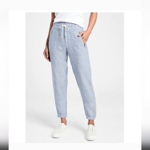 Athleta Cabo Linen Jogger Chambray Blue Size 6P